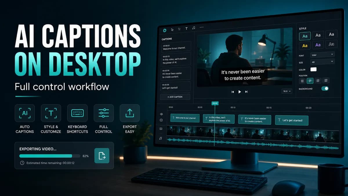 SNAPVID visual for Caption Perfection: Choosing the Best AI Captions App for Desktop