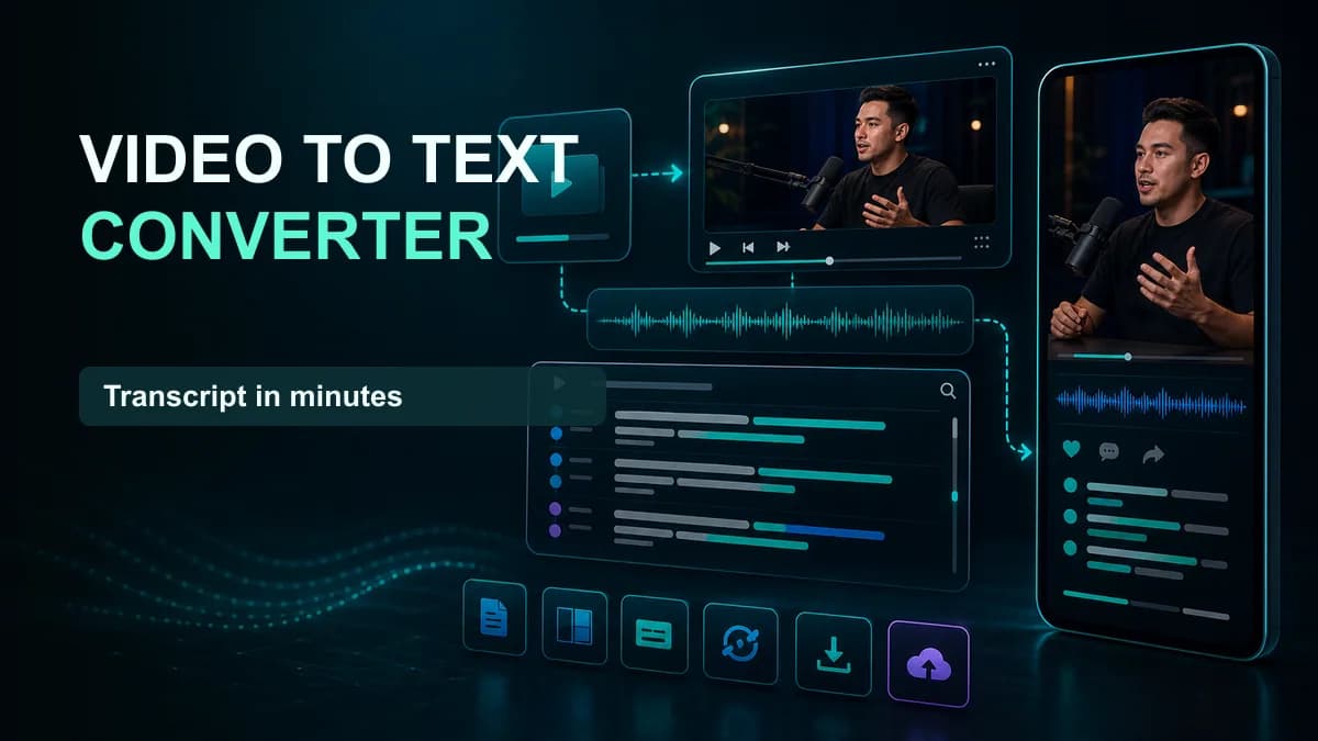 SNAPVID visual for 12 Best Video-to-Text Converters (Free & Paid)