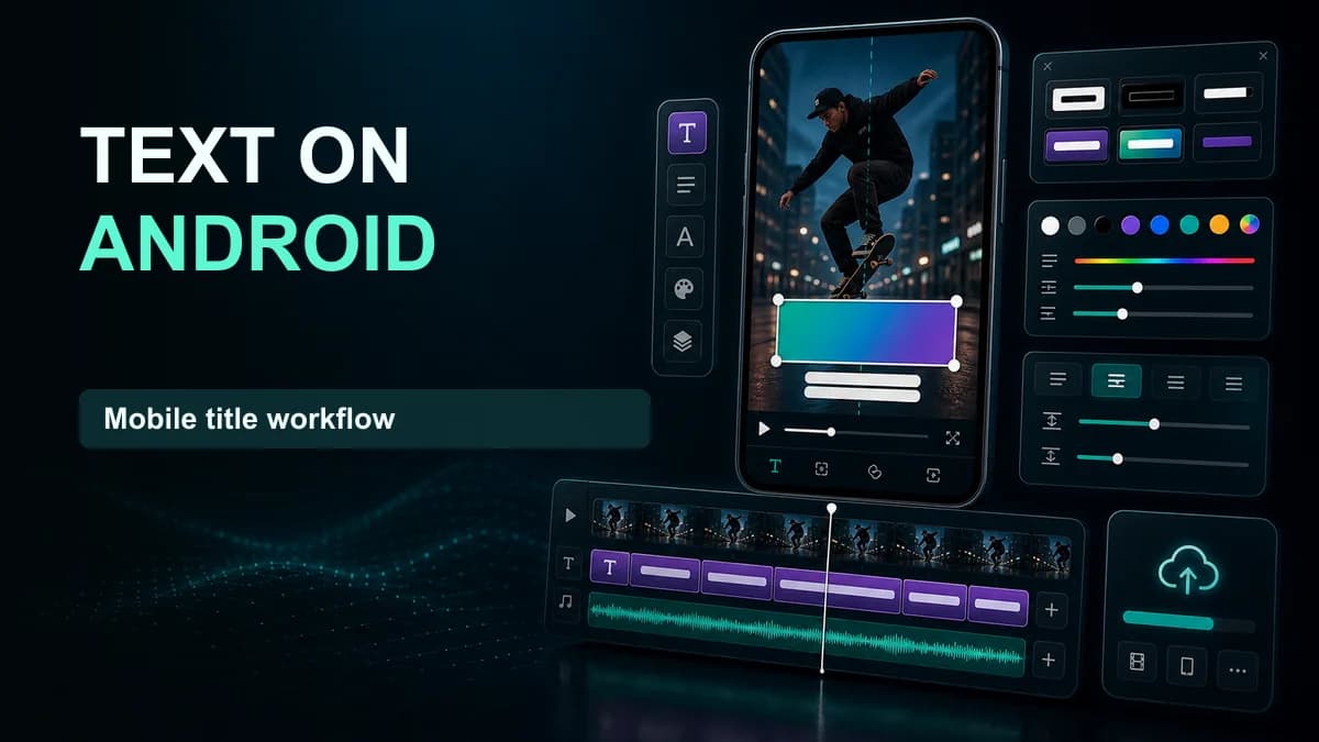 SNAPVID visual for How to Add Text to Videos on Android