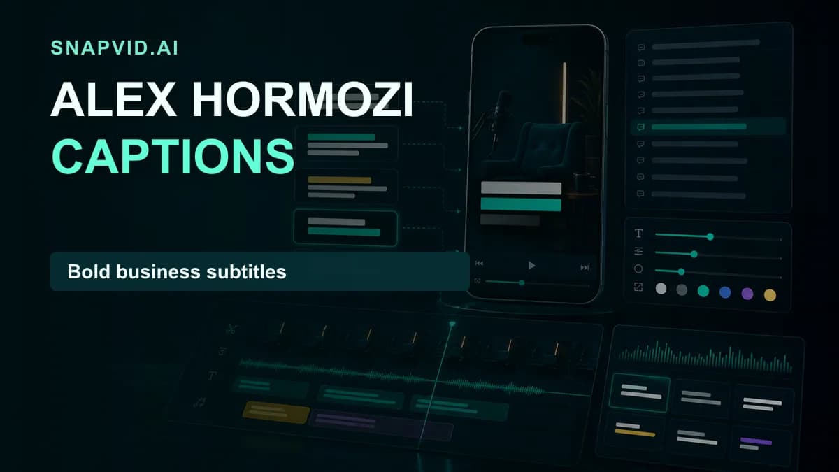 SNAPVID visual for 3 Ways to Make Alex Hormozi Captions: Font & Style