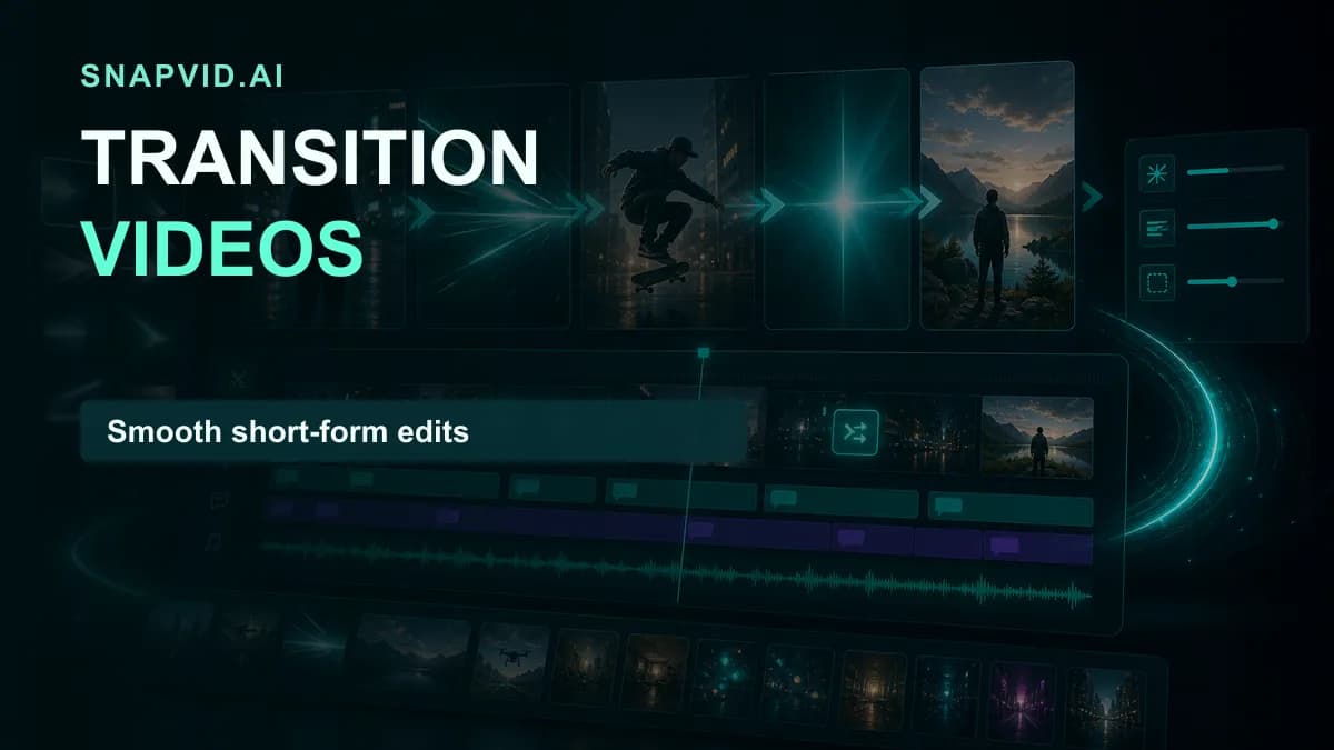 SNAPVID visual for How to Make Transition Videos