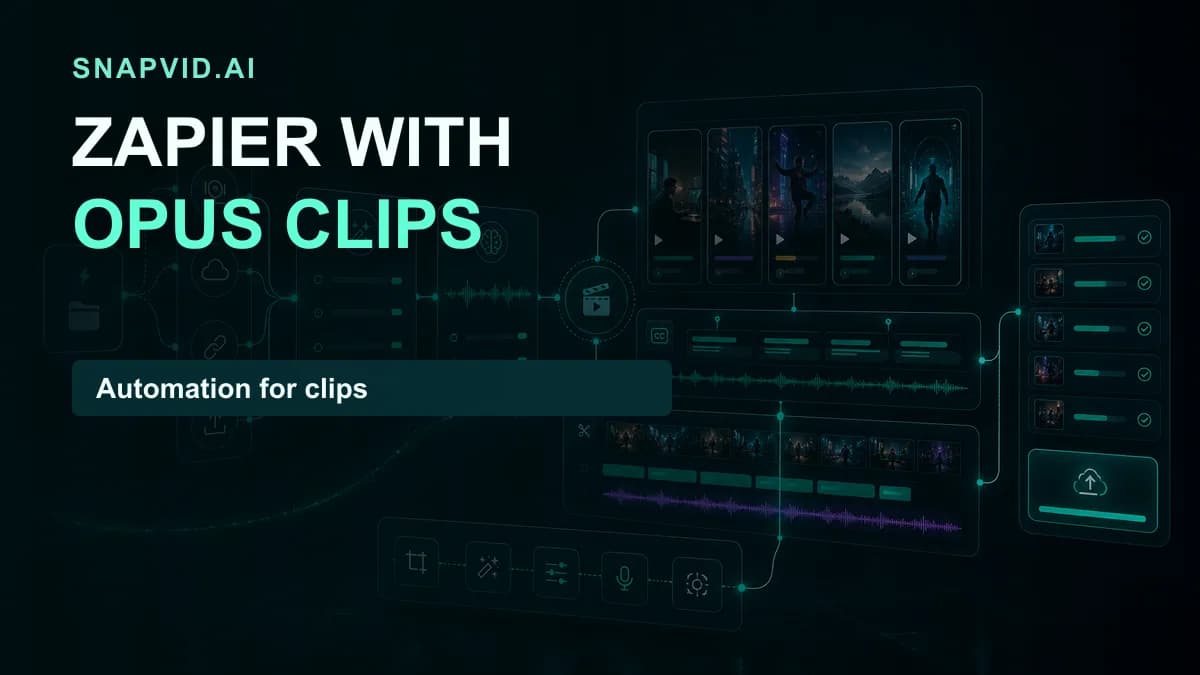SNAPVID visual for How To Use Zapier With Opus Clips API