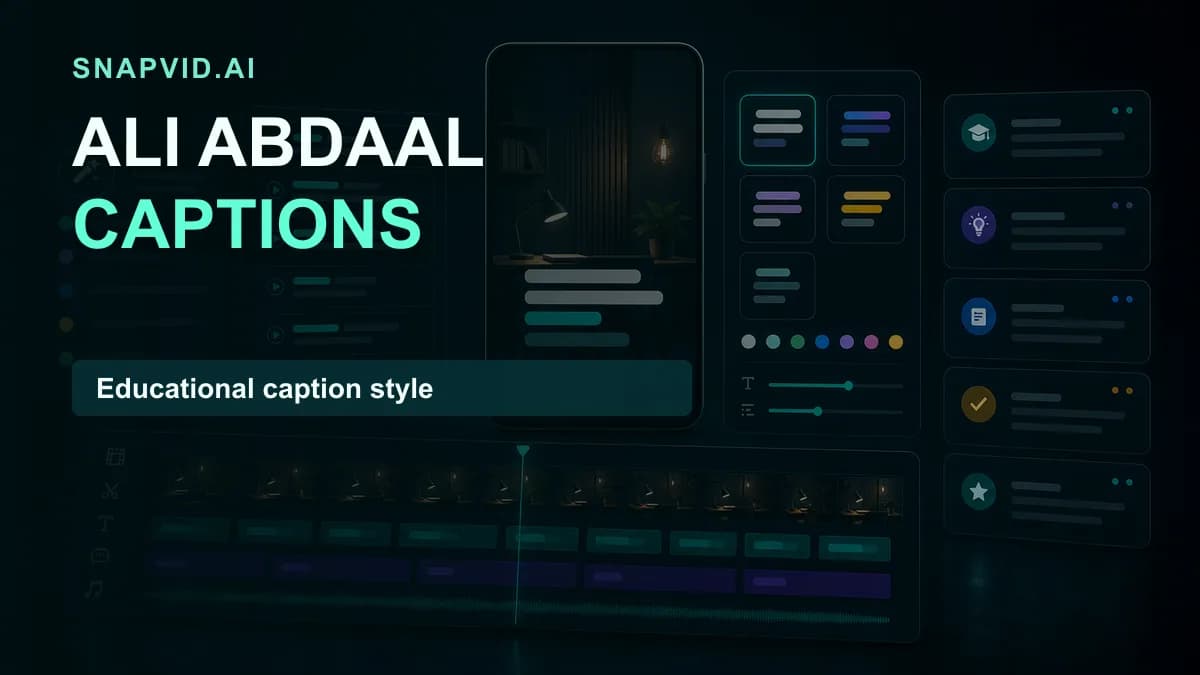 SNAPVID visual for How to make captions like Ali Abdaal? (in 2 minutes)