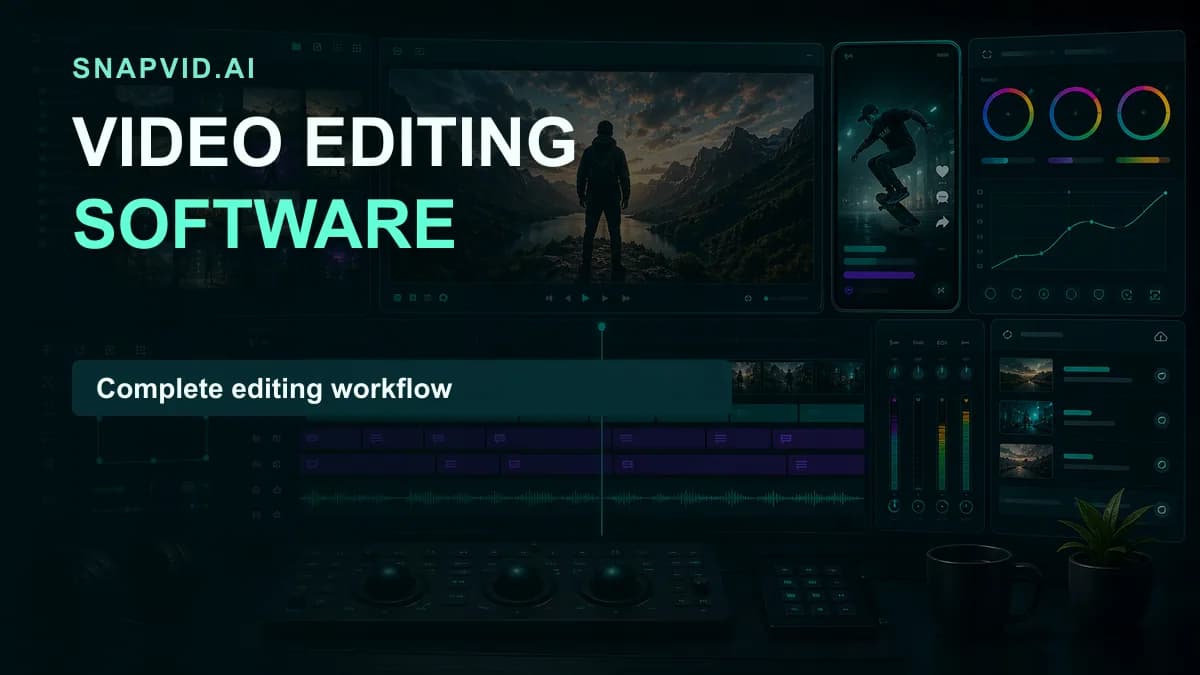 SNAPVID visual for Top 8 Hottest Video Editing Software You Shouldn't Miss in 2025