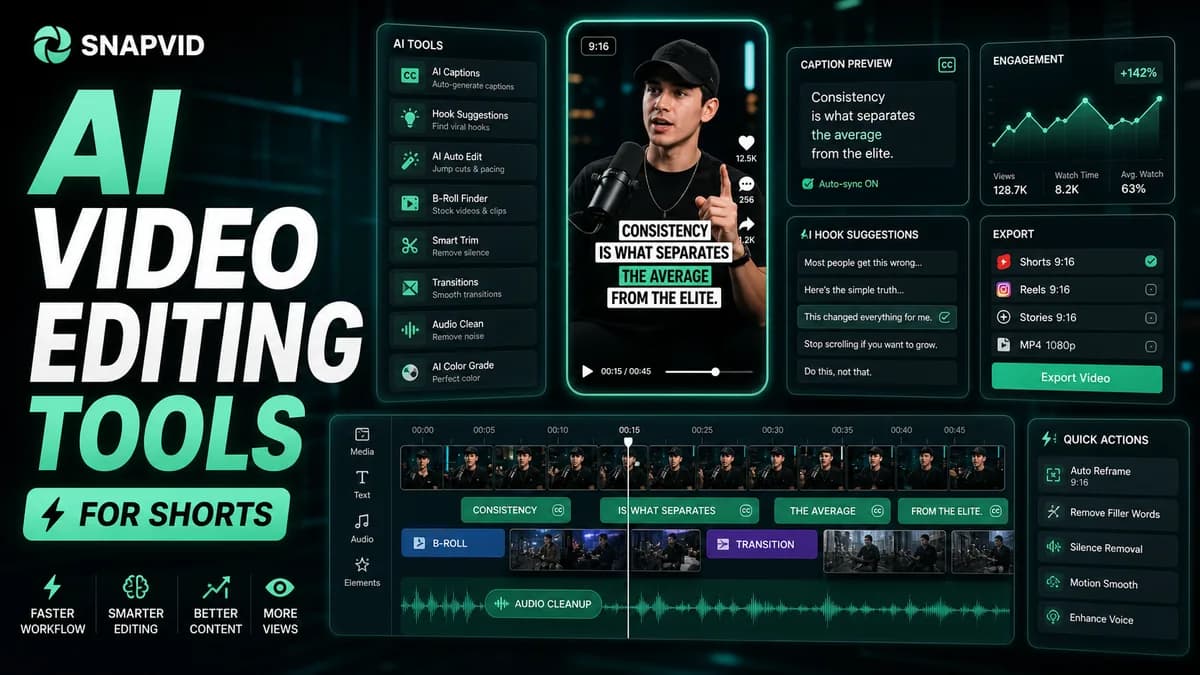 SNAPVID visual for 9 Best AI Tools for Video Editing