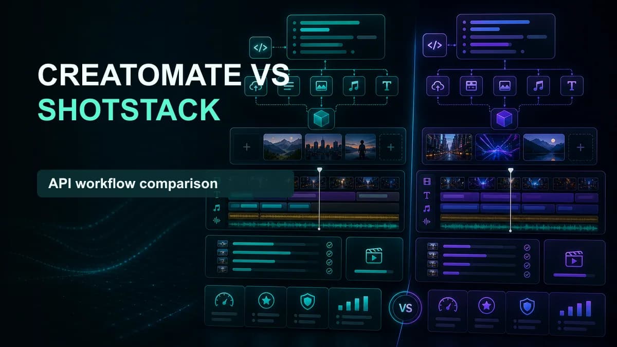 SNAPVID visual for Creatomate vs Shotstack: Comparing Apples to Oranges