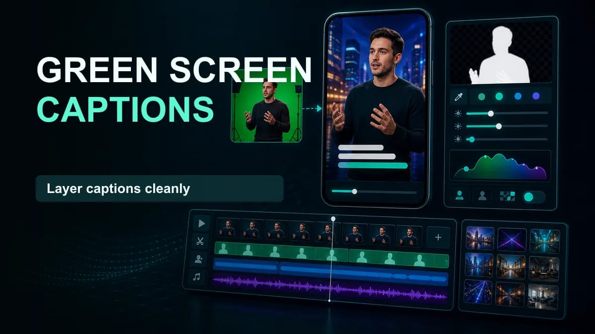 SNAPVID visual for Green Screen Captions In Minutes: Everything You Need To Know