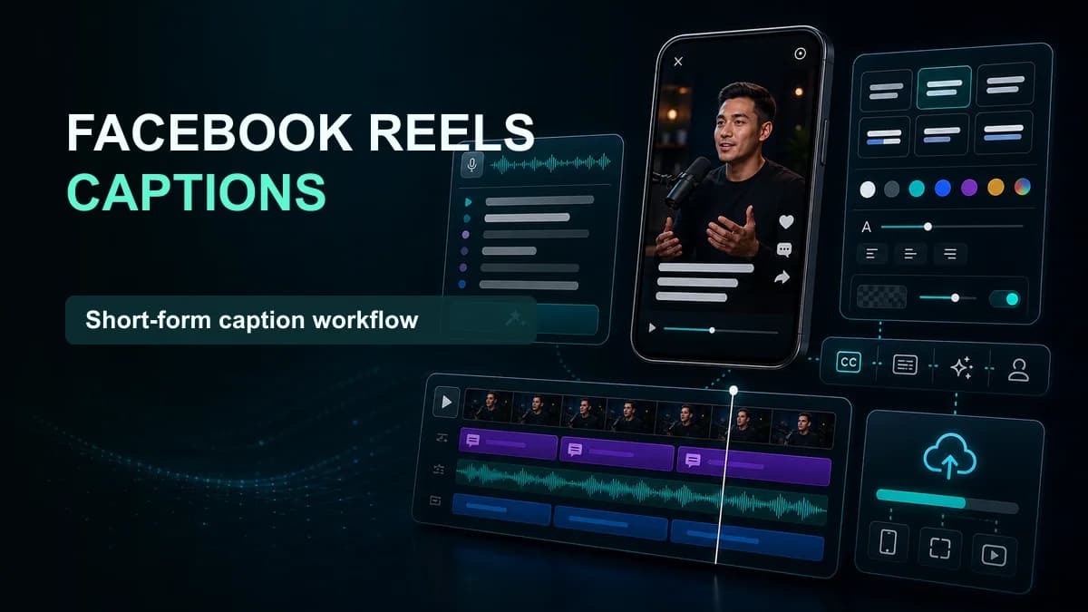 SNAPVID visual for Add Captions to Facebook Reels: With this simple "How to" guide