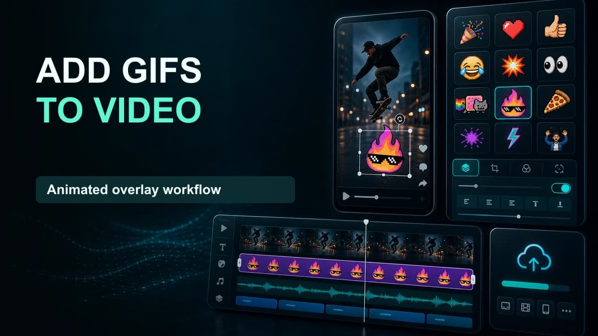 SNAPVID visual for How to add GIFs to video (CapCut & SNAPVID)