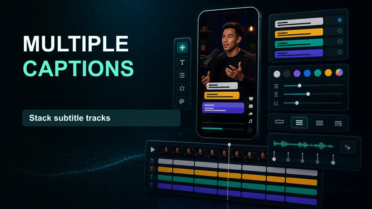 SNAPVID visual for How to Add Multiple Captions on Reels - Step-by-Step Guide to Adding Multiple Captions