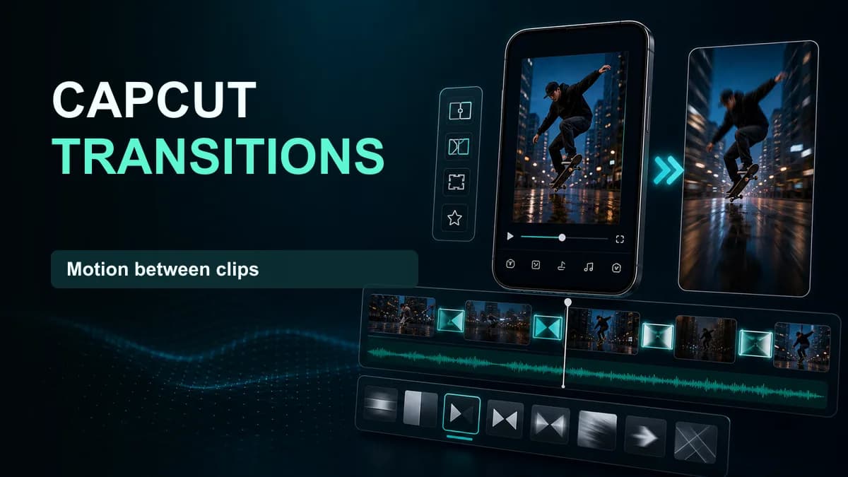 SNAPVID visual for How to Add Transitions in CapCut