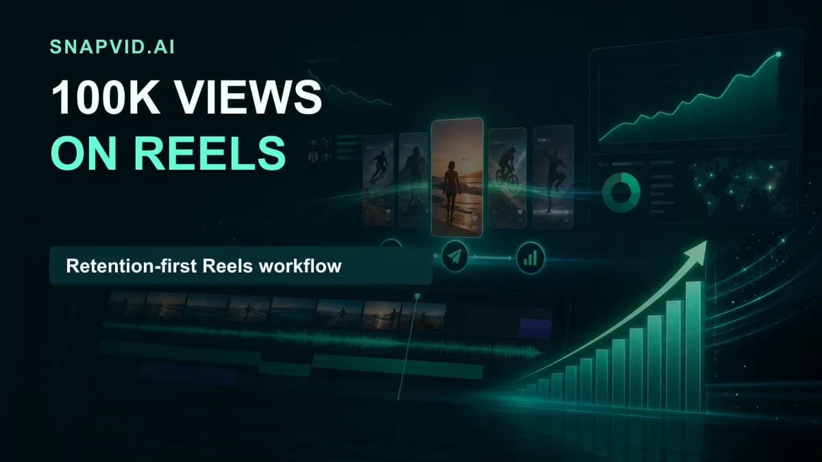 SNAPVID visual for How to Get 100K Views on Reels: 7 Tips for 2025