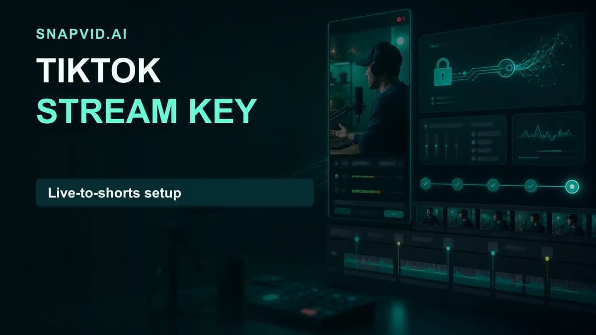 SNAPVID visual for How To Get TikTok Stream Key Step By Step Guide