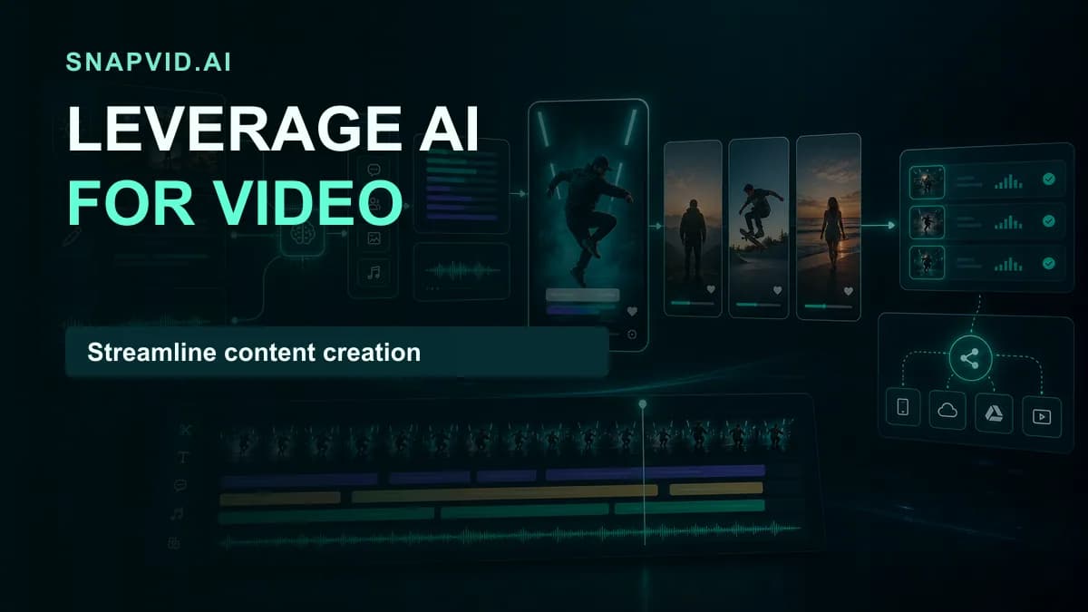 SNAPVID visual for How To Leverage AI To Streamline Video Content Creation