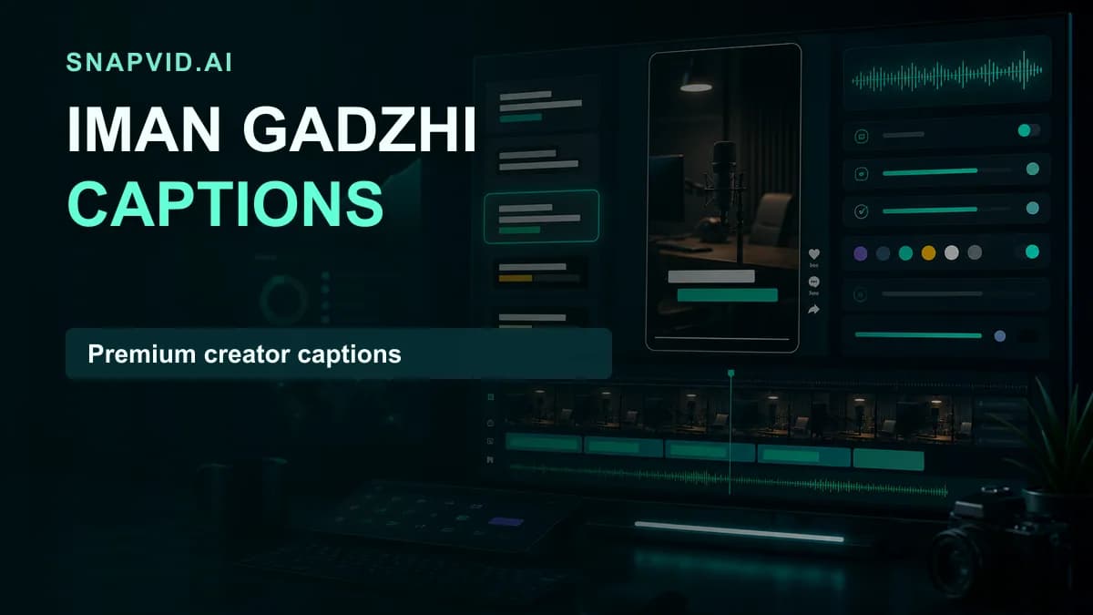 SNAPVID visual for How to make captions like Iman Gadzhi? (3 clicks)