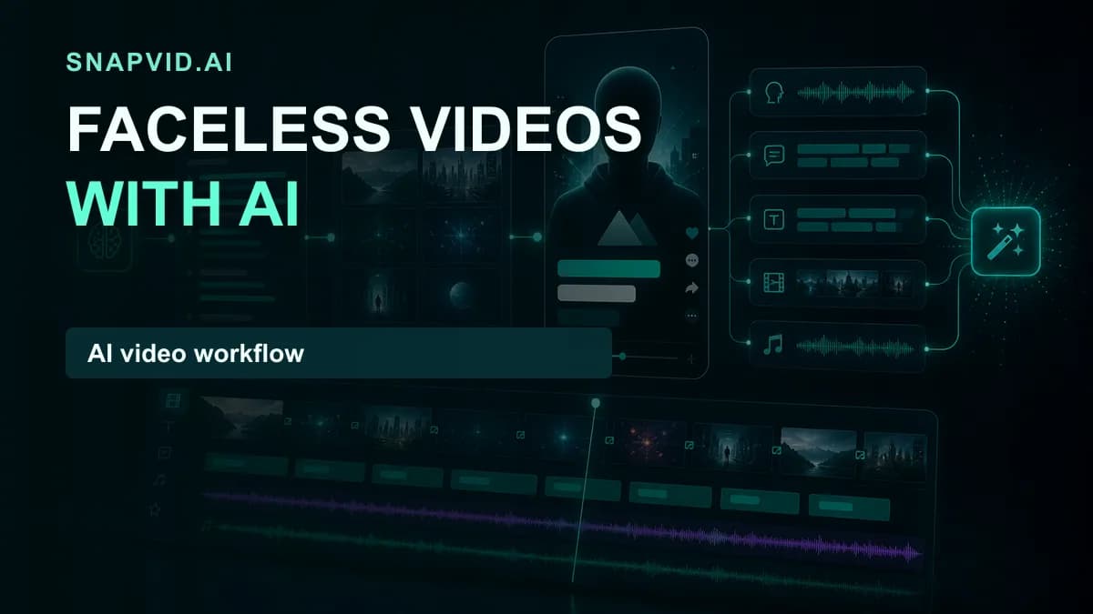 SNAPVID visual for How To Make Faceless Video - From Start to Finish