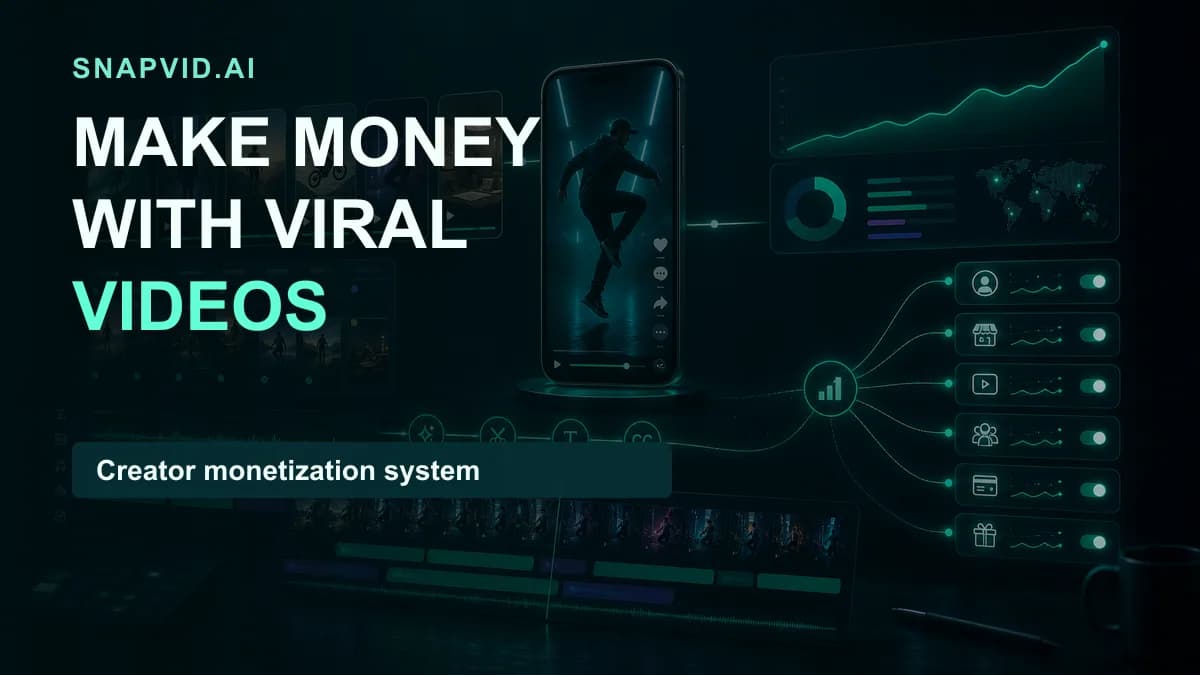 SNAPVID visual for How to Make Money with Viral Videos