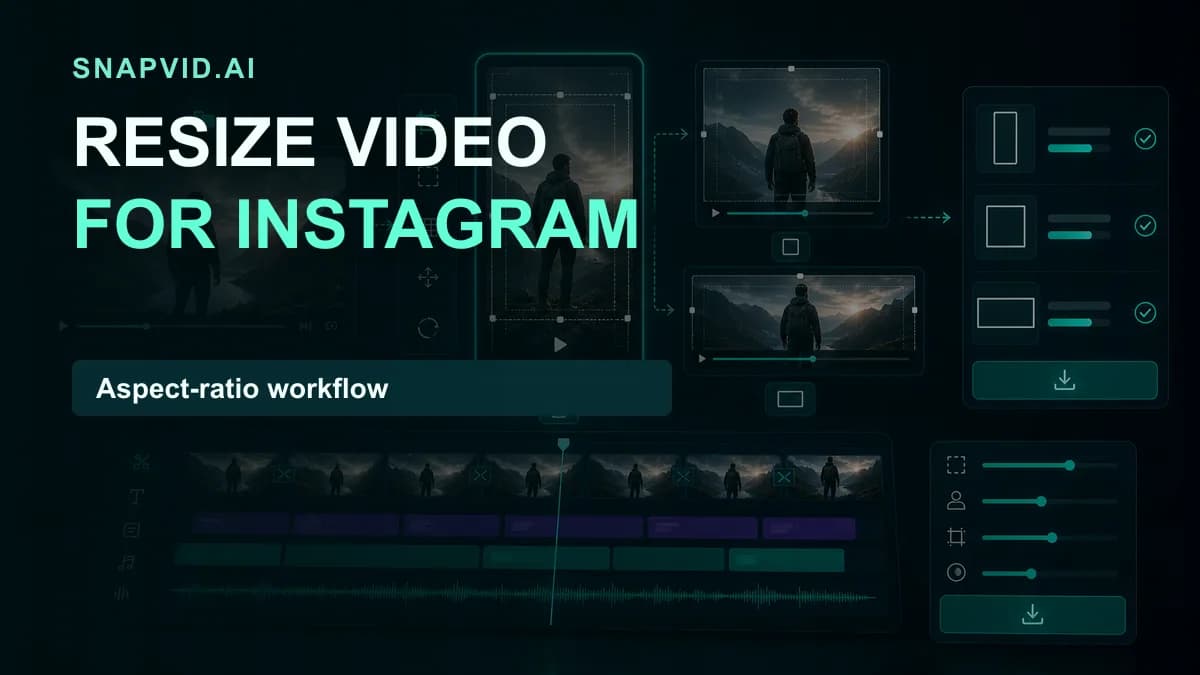 SNAPVID visual for How to Resize Video for Instagram