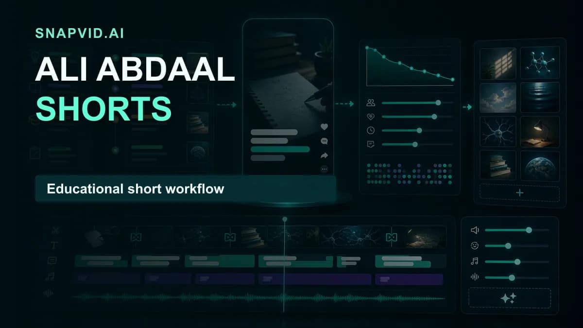 SNAPVID visual for How to make shorts like Ali Abdaal? (Complete guide)