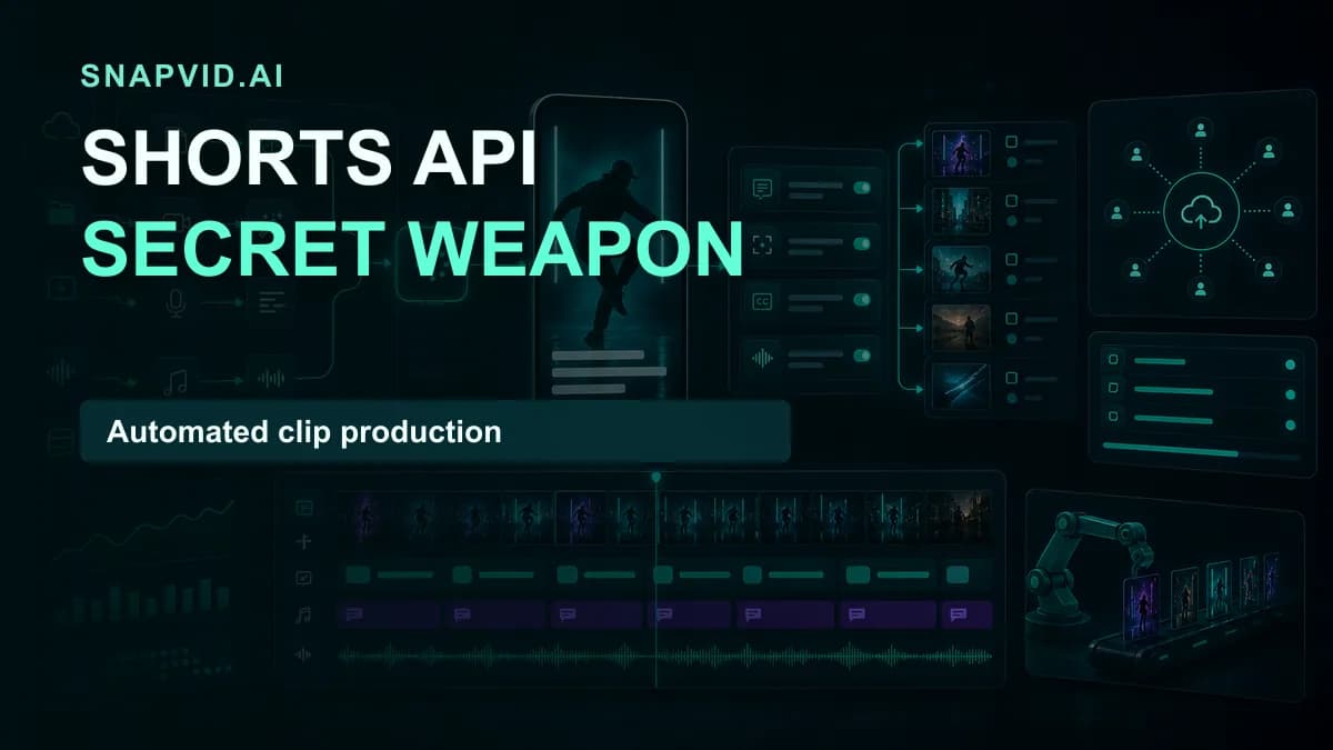 SNAPVID visual for Choose The Best Shorts API For Automation Domination