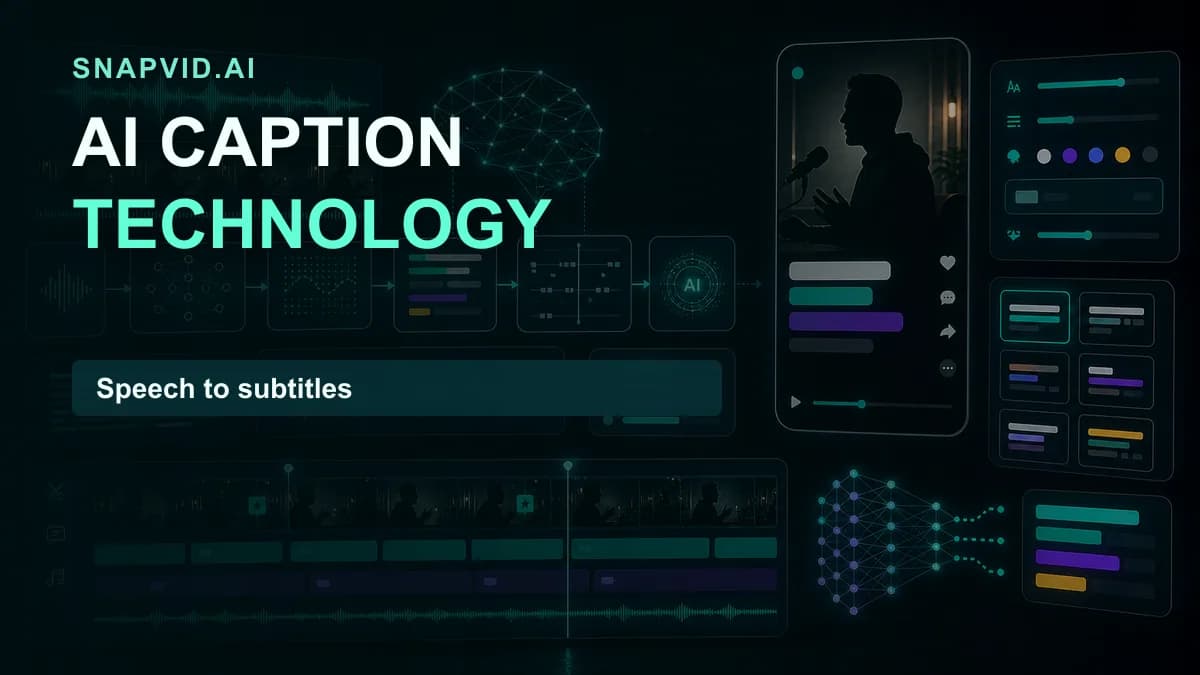 SNAPVID visual for Automatic Speech Recognition: The Technology Behind AI Caption Generators
