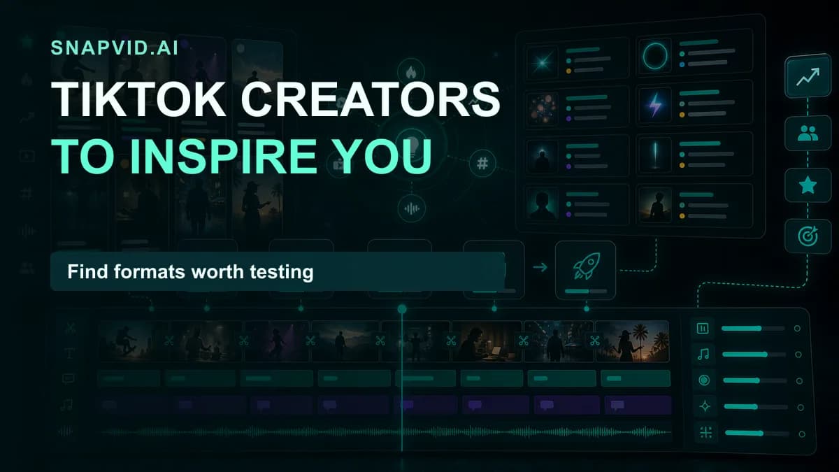 SNAPVID visual for Top TikTok Creators to Inspire Your Content Strategy & Audience Growth