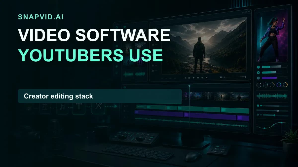 SNAPVID visual for 8 Video Editing Software Youtubers Use in 2025