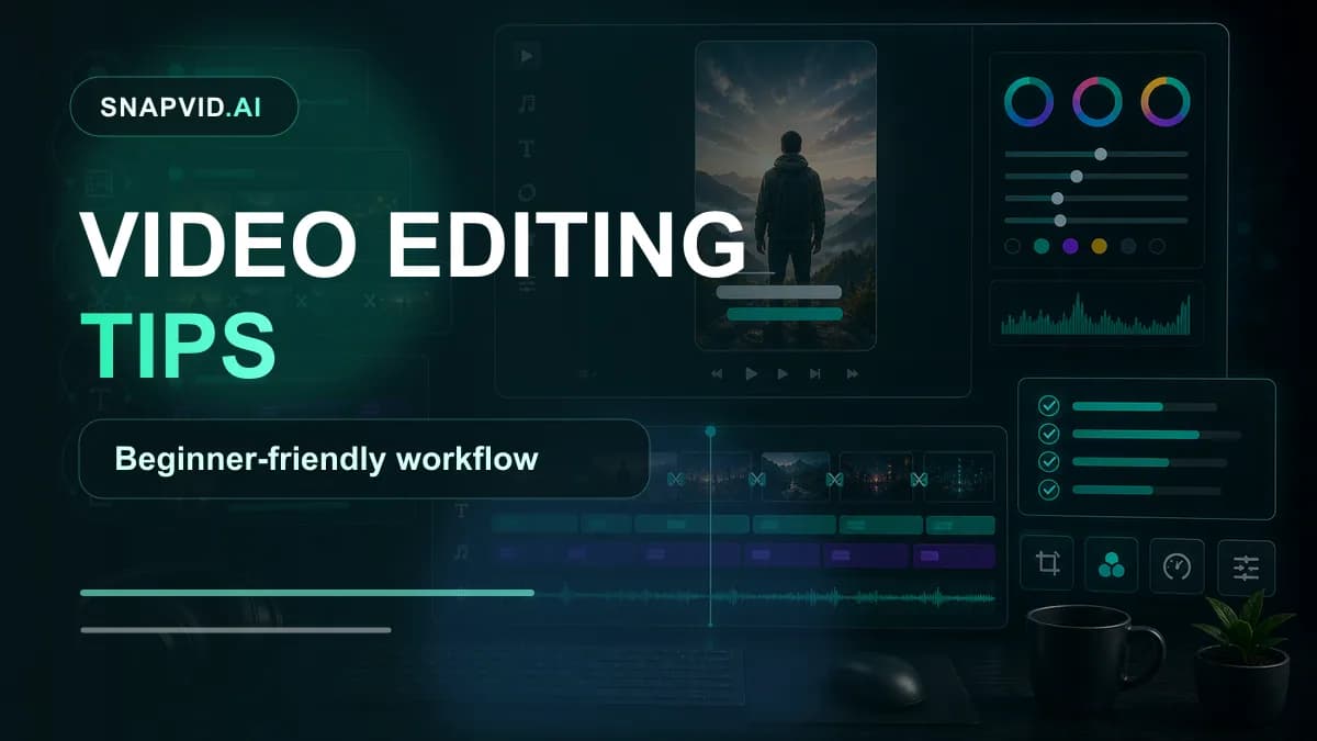 SNAPVID visual for 12 Essential Video Editing Tips for Beginners (Interview)
